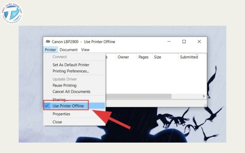 Khắc phục lỗi máy in ở chế độ offline hoặc pause